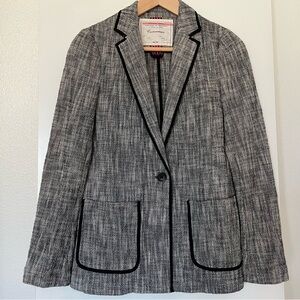 Sz2 Cotton Tweed Blazer Jacket Cartonnier by Anthology Grey/Black